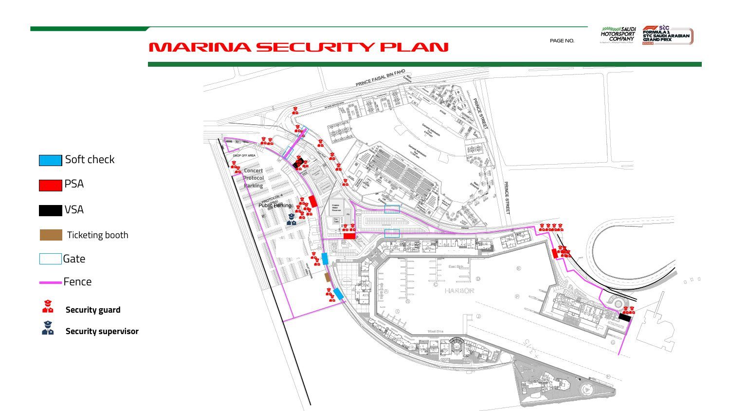 Dot plan · Marina security plan, F1 2023