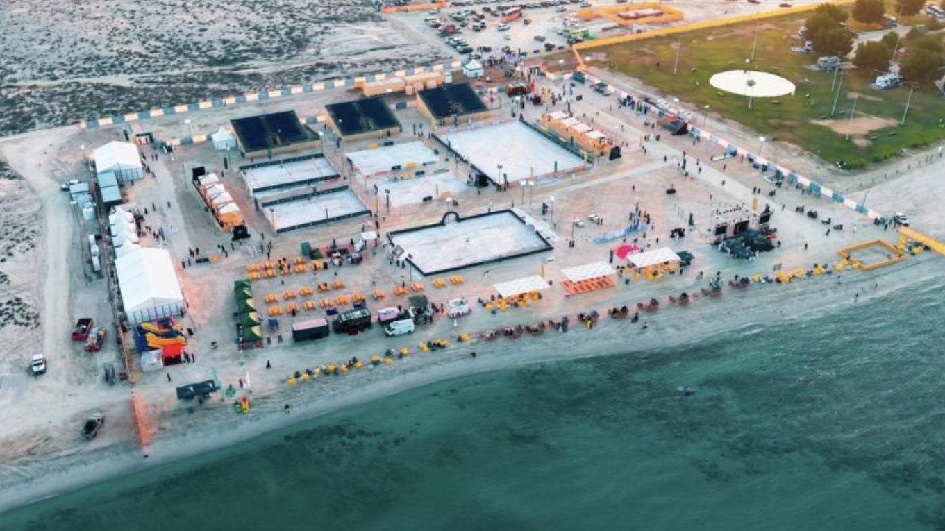 The venue · beach courts, fan zone and hospitality