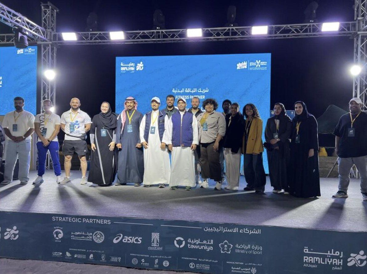 The team · on the main stage